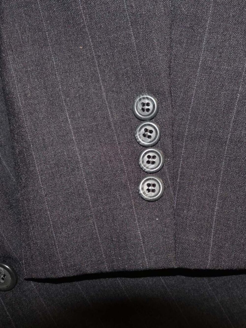 Jos. A. Bank Men's Pinstripe Double Breasted Suit Size 42 Long 34 x 32 100% Wool - Picture 9 of 14